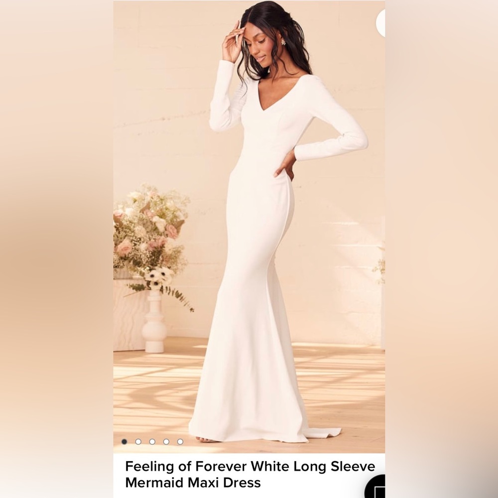 New never worn mermaid style wedding dress